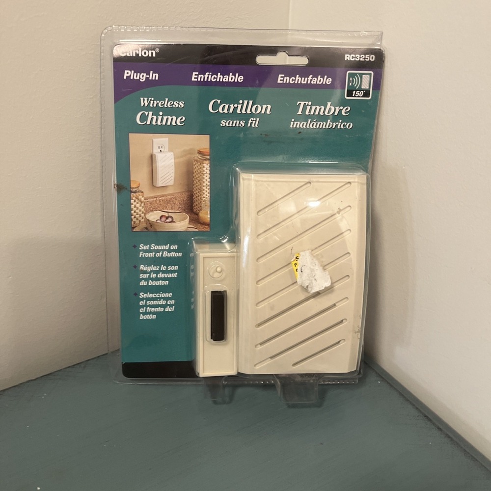 Carlon RC3250 Plug In Wireless Chime  No Wiring Needed